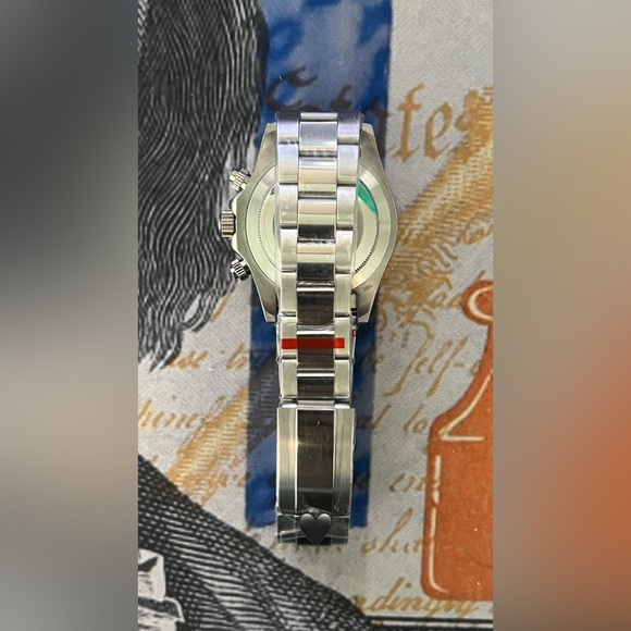 Men’s Luxury Daytona Style Automatic Stainless Steel Watch Black Dial 40mm - Picture 4 of 4